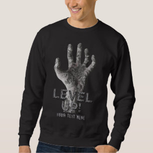Moletom "Alcance!" texto personalizado Zombie Roupa de mã