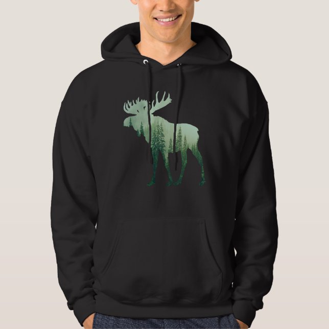 Moletom Alce Veado E Floresta Natureza (Frente)