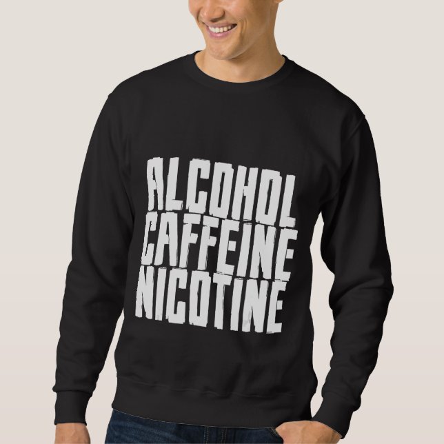 Moletom Álcool Cafeína Nicotina (Frente)