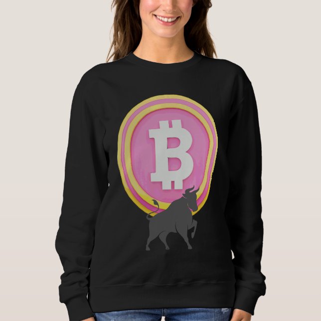 Moletom Alegre Com Bitcoin Investidor de Criptomoeda Block (Frente)