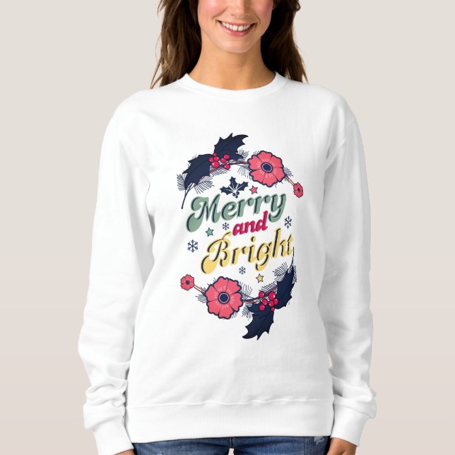 Moletom Alegre e engraçado design de Natal engraçado (Frente)