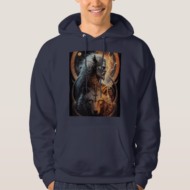 Moletom "Alfa Avenger: Coleção de Hoodie Inspirada no Lobo (Frente)