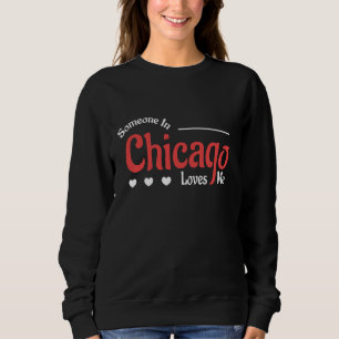 Moletom Alguém em Chicago Me Ama Coração Ama América