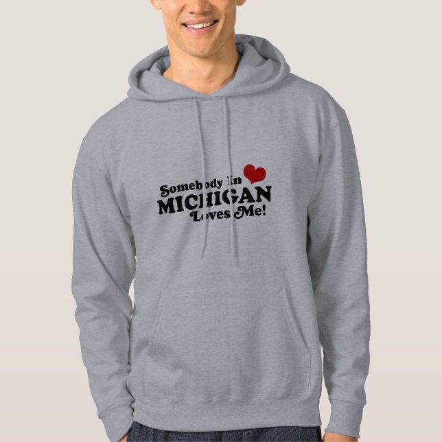 Moletom Alguém Em Michigan Me Ama (Frente)