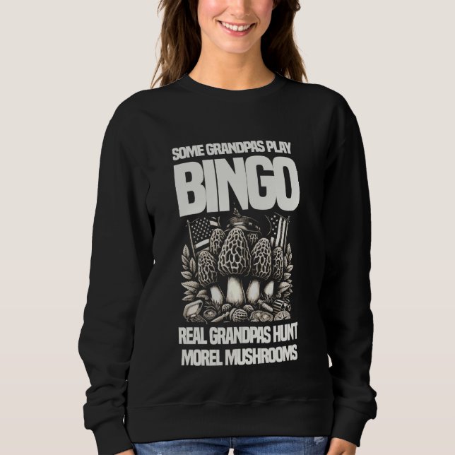 Moletom Alguns Avós Tocam Bingo Real Avô Hunt Morel (Frente)