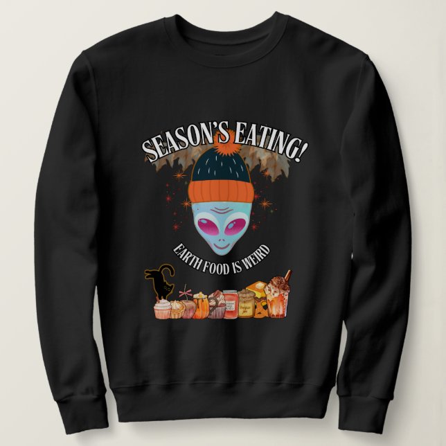 Moletom 👽 Alien Funny Thanksgiving Sweatshirt (Frente do Design)