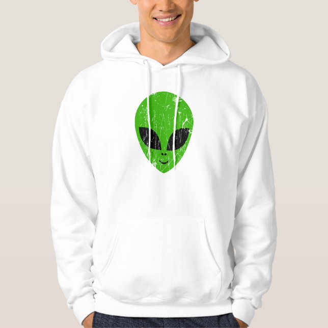 Moletom alien green head ufo science fiction extraterrestr (Frente)