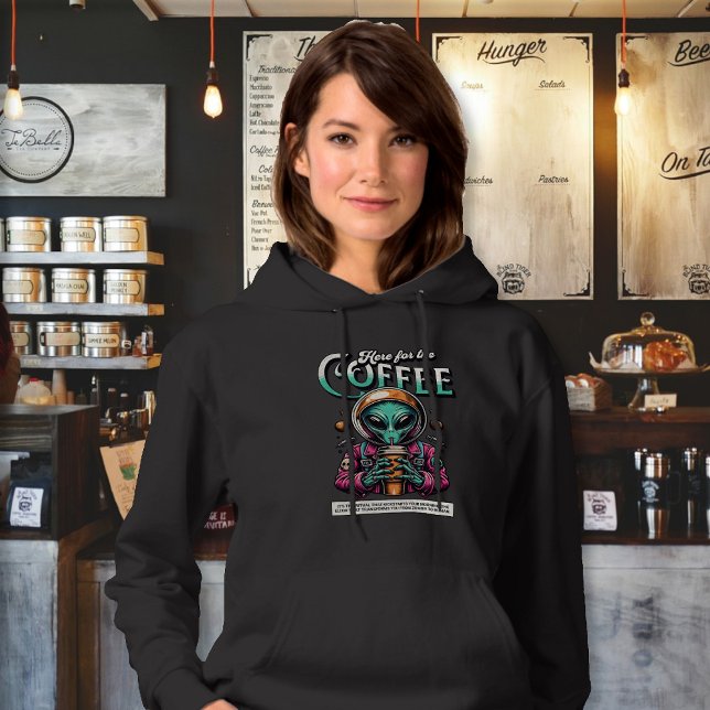 Moletom Alienígena aqui pelo café (Criador carregado)