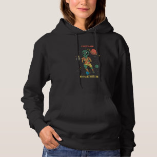 Moletom Alienígena Ball Planet Earth Engraçado Soccer dize