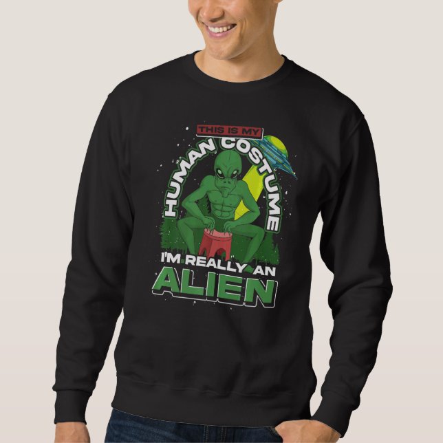 Moletom Alienígena De Ficção Científica Figurino Fumado Uf (Frente)