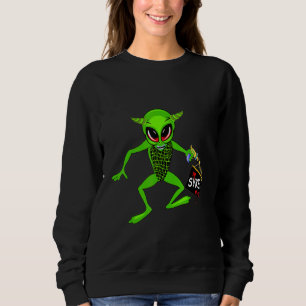Moletom Alienígena Halloween Piada Ufo Prankster Faux Cost