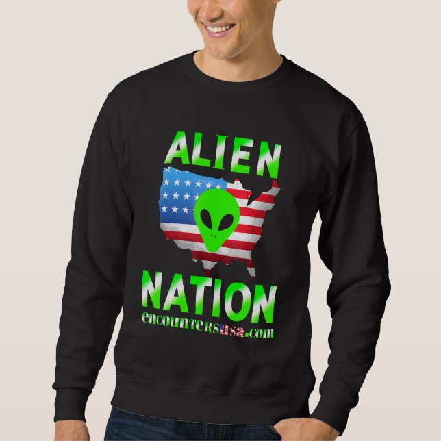 Moletom Alienígena Nation Encounts Usa (Frente)
