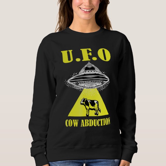Moletom Alienígena Ufo Cow Abdução Espaço Alienígena (Frente)