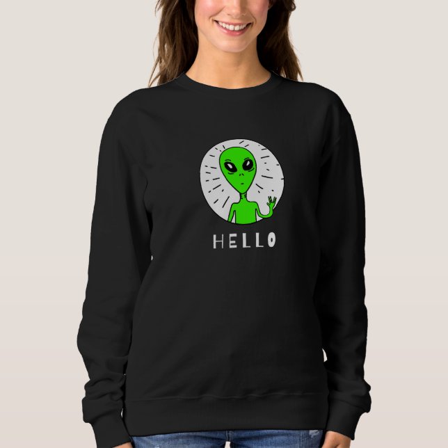 Moletom Alienígena Verde assustadora (Frente)