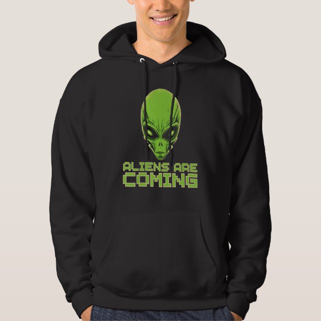 Moletom Aliens estão Chegando Cabeça de Alien Fantasia Hum (Frente)