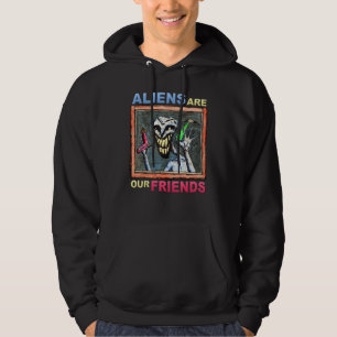Moletom Aliens São Nossos Amigos Alienígena Inglês Extrate