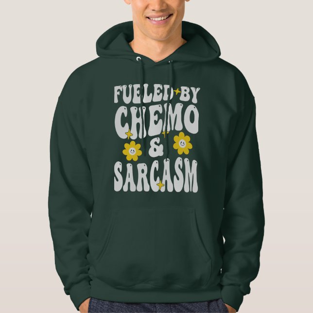 Moletom Alimentado pela Chemo e pela Sarcasm Funny Chemote (Frente)