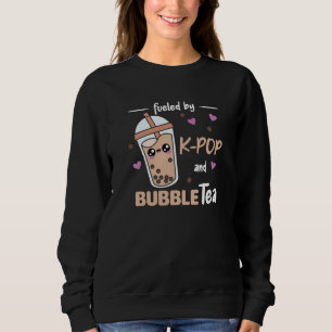 Moletom Alimentado Por K-Pop E Bble Tea Kawaii Boba Tea