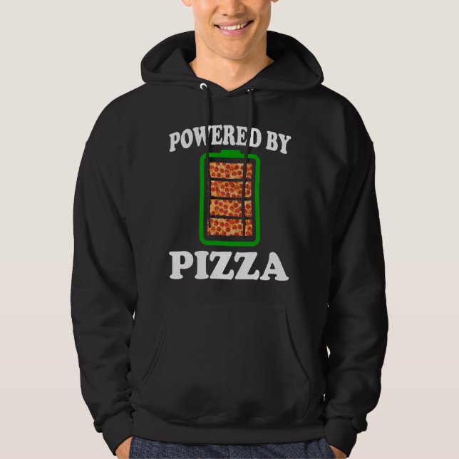 Moletom Alimentado Por Pizza - Pizza Engraçada (Frente)