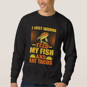 Moletom Alimente Meu Peixe Comendo Tacos Aquário