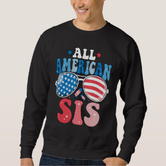 Moletom All American Sis Sunglasses 4th of July Family Mat