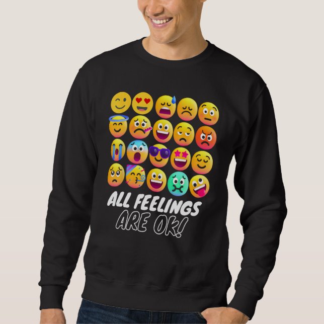 Moletom All Feelings Are Okay Mental Health Counselor Psyc (Frente)