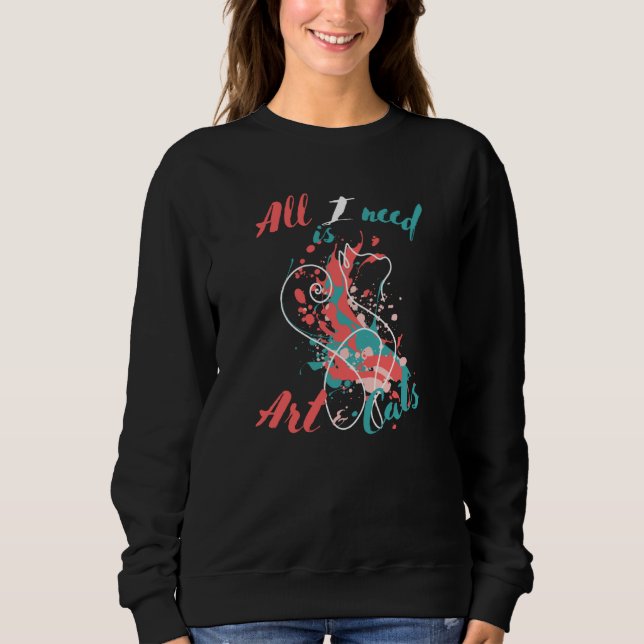 Moletom All I need is and Cats Cool Line  1 (Frente)