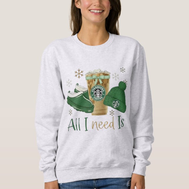 Moletom All I Need Is Iced Coffee, Warm Slippers & a Cozy  (Frente)