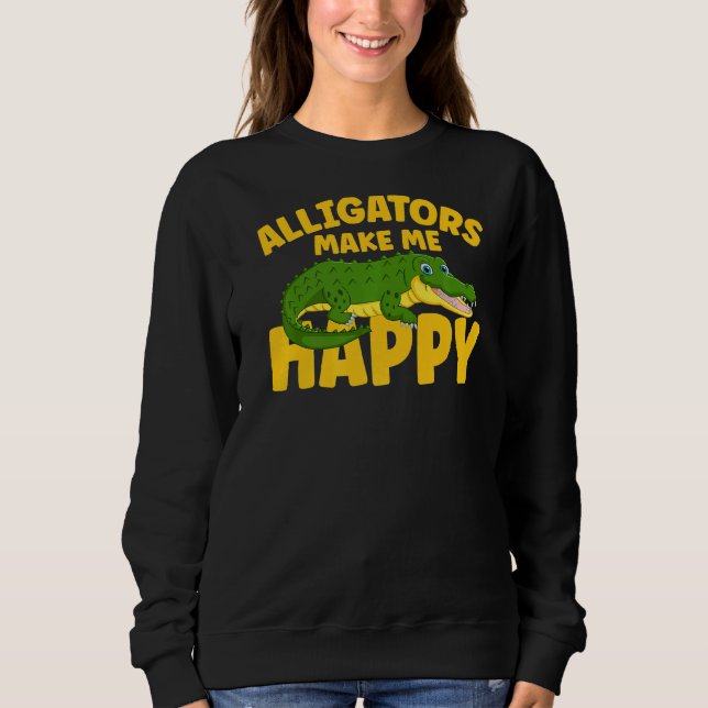 Moletom Alligadores fazem-me feliz crocodilo Kids Gator (Frente)
