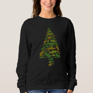 Moletom Alligator Árvore de Natal Crocodilo Xmas Homens