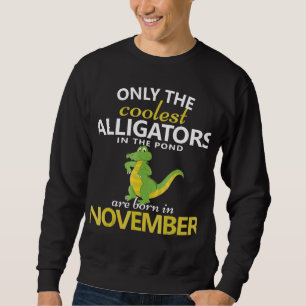 Moletom Alligator novembro Aniversário da Festa de anivers