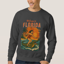 Moletom Alligator Surfing Coastal Life Graphic Retro Surf