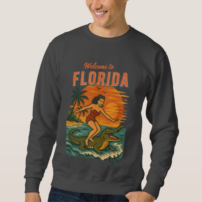 Moletom Alligator Surfing Coastal Life Graphic Retro Surf (Frente)