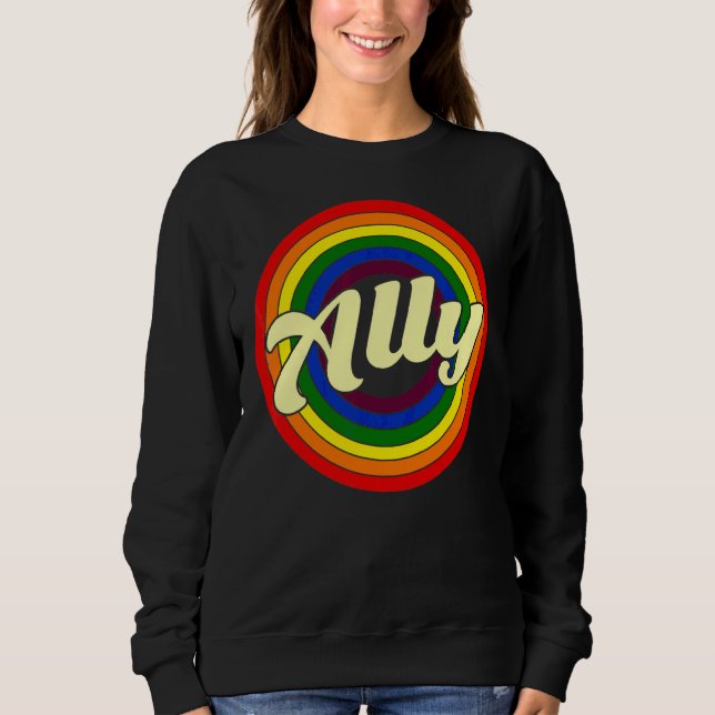 Moletom Ally Af Rainbow Flag Lgbt Pride Transgender Gay Mo (Frente)