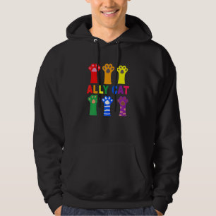 Moletom Ally Cat Purride Paw Rainbow Cat Lgbt Orgulho gay