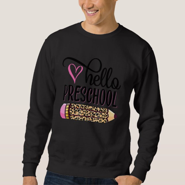 Moletom Alô, Pêncil Leopard Rosa Pink De Volta À Escola (Frente)