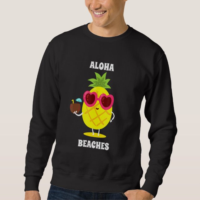 Moletom Aloha Beaches Coconut Pineapple Havaí Vacina (Frente)