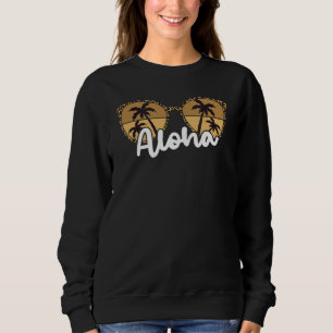 Moletom Aloha Beaches Padrões do Leopardo Óculos de sol Pa