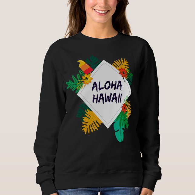 Moletom Aloha Hawaii Hawaii Island Palm Beach (Frente)