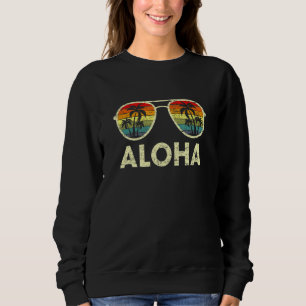 Moletom Aloha Hawaii Ilha Havaiana Óculos de Sol Palmeiras
