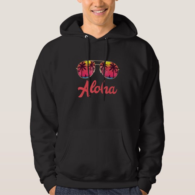 Moletom Aloha Hawaii Ilha Hawaii Palm Tree Beach Surfb (Frente)