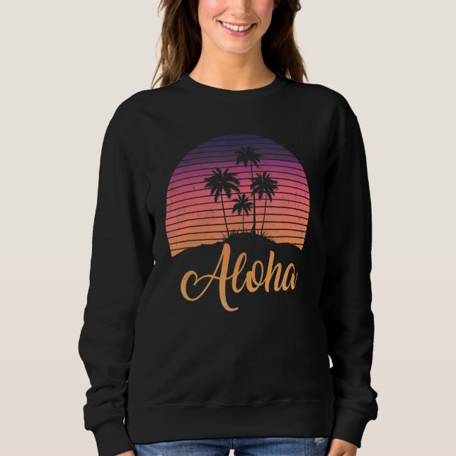 Moletom Aloha Hawaii Ilhas Palm Trees Beach Vac (Frente)