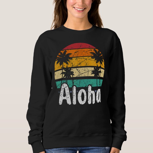 Moletom Aloha Hawaii Surfing Retro Sunset 14 (Frente)