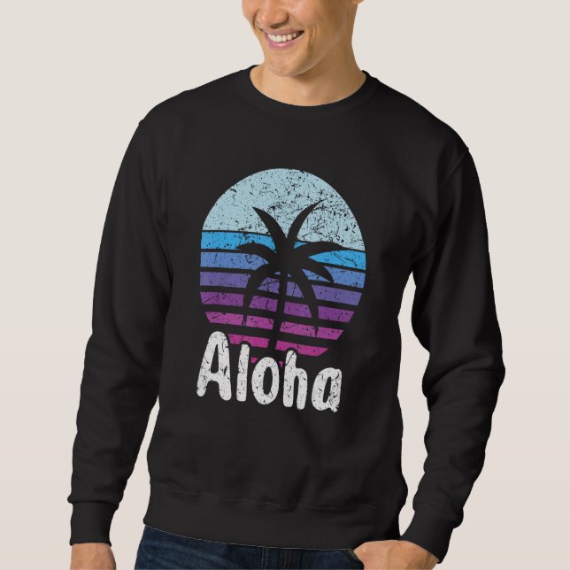 Moletom Aloha Hawaii Surfing Retro Sunset 16 (Frente)