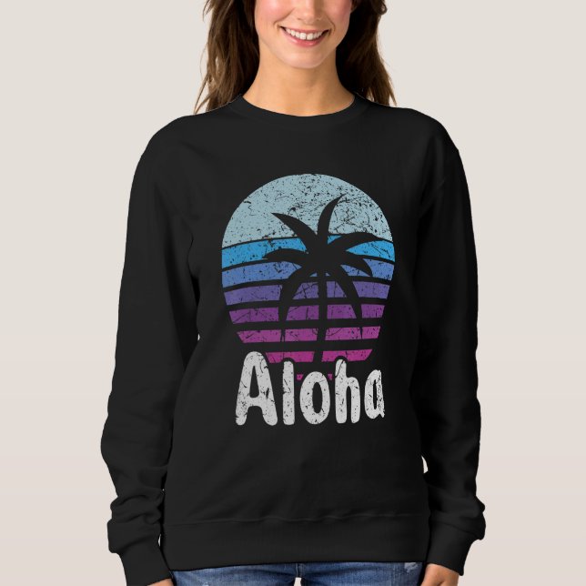 Moletom Aloha Hawaii Surfing Retro Sunset 16 (Frente)