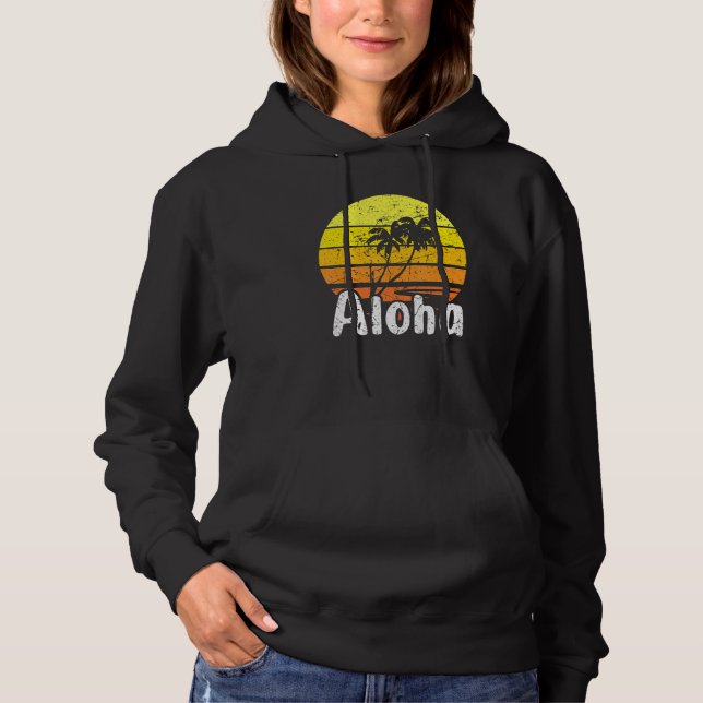 Moletom Aloha Hawaii Surfing Retro Sunset 2 (Frente)
