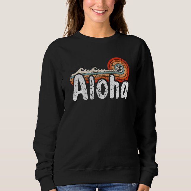 Moletom Aloha Hawaii Surfing Retro Sunset 38 (Frente)