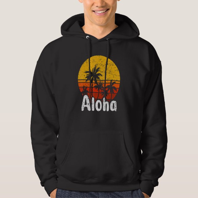 Moletom Aloha Hawaii Surfing Retro Sunset 53 (Frente)
