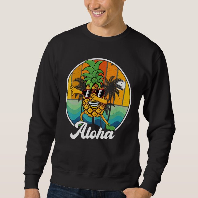 Moletom Aloha Hawaii T-Shirt Hawaiian Kids Boy Men Dabbing (Frente)