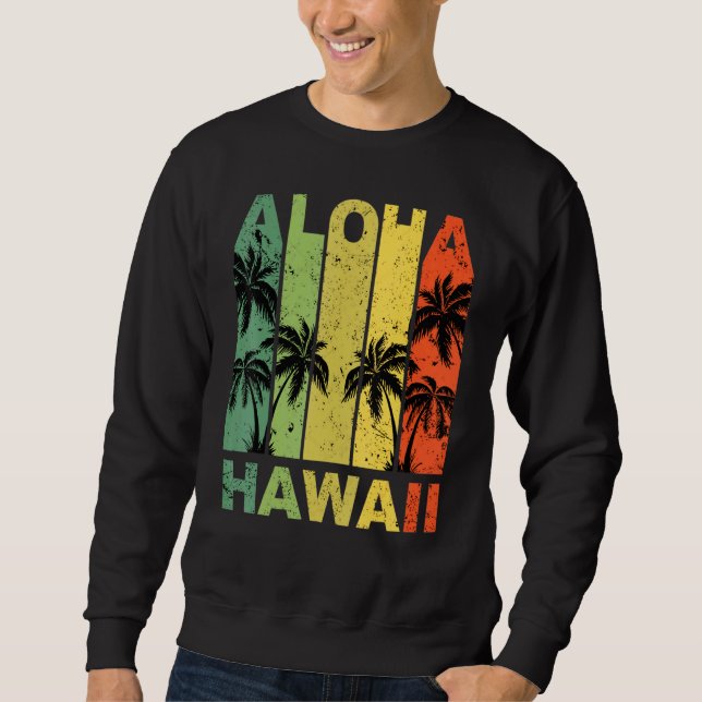 Moletom Aloha Hawaii Tropical Summer Vacation Hawaiian Isl (Frente)
